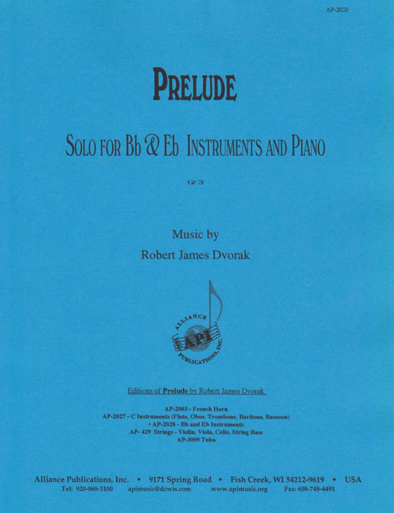 Prelude For Bb & Eb Instrument & Piano